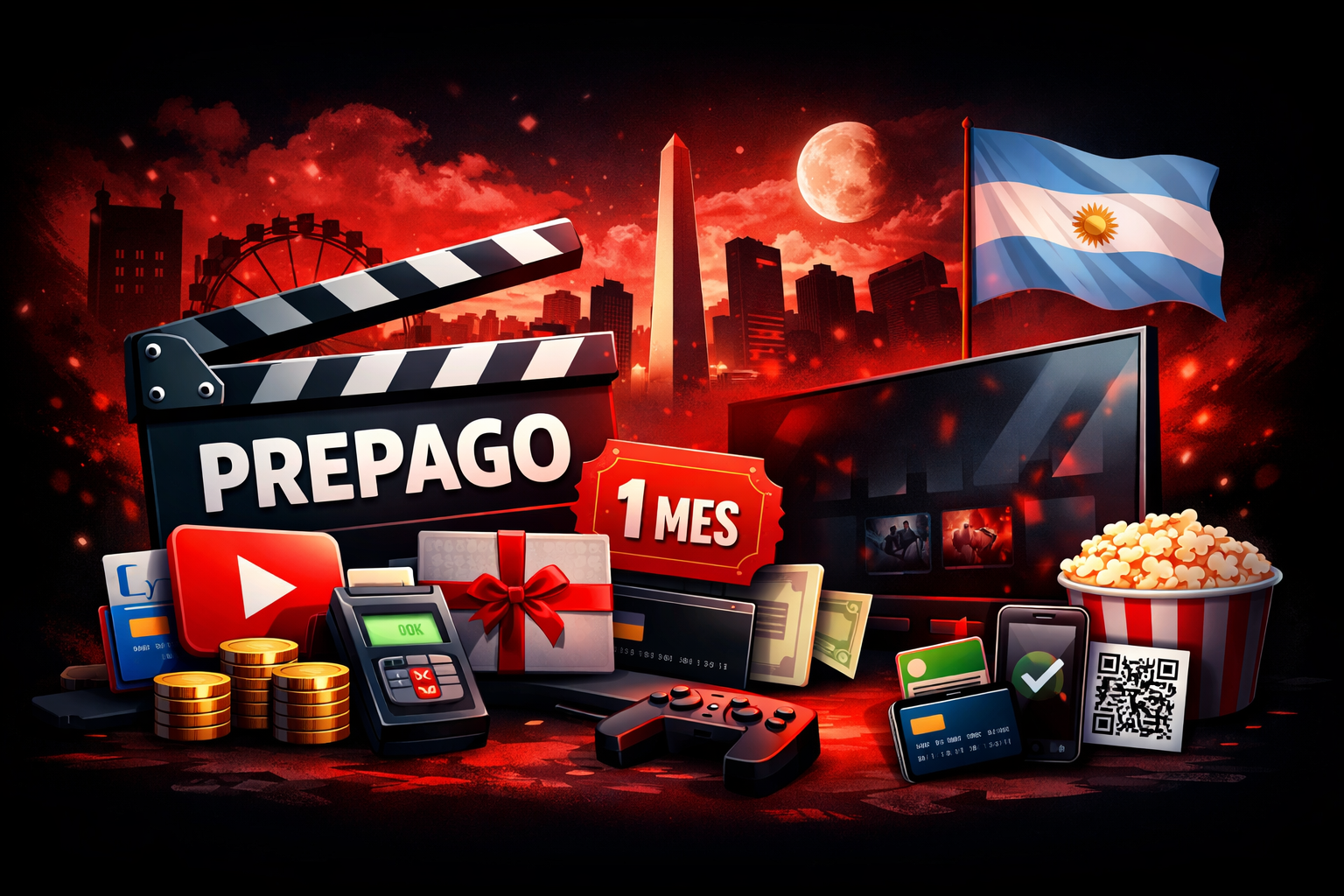 Netflix 1 mes prepago en Argentina (suscripción activa)